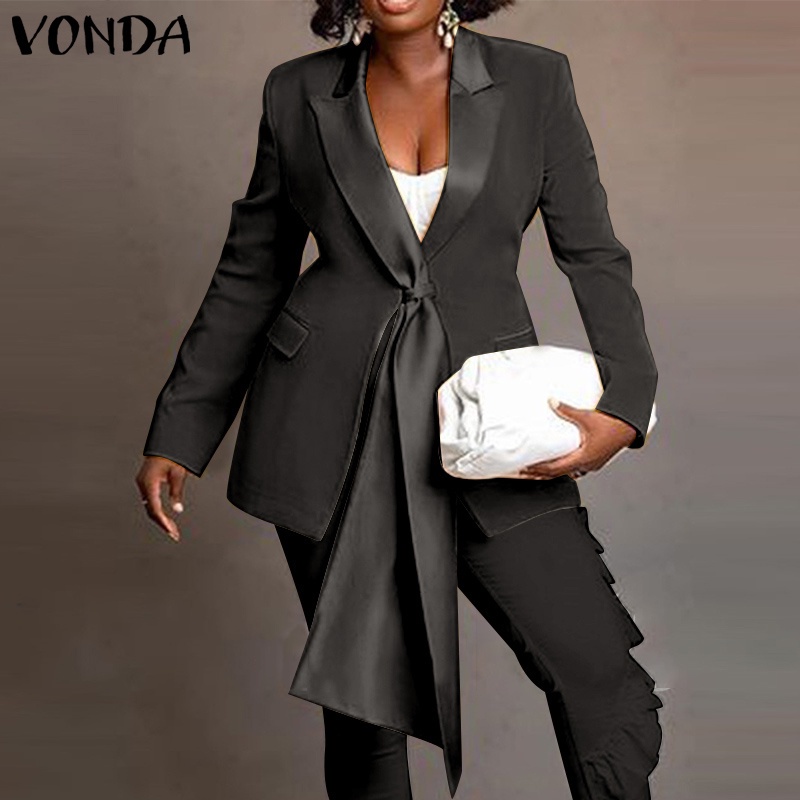 Áo Blazer 
VONDA Cổ Bẻ Dài Tay Màu Trơn Thời Trang Công Sở Cho Nữ | BigBuy360 - bigbuy360.vn