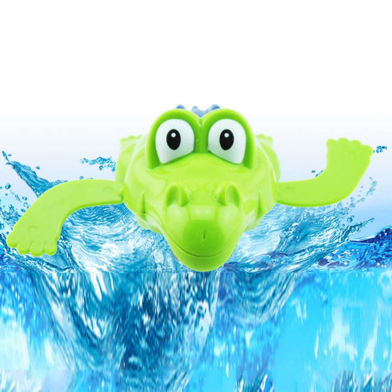Đồ chơi hình bé cá sấu bơi trong nước chạy bằng dây cót đồ chơi nhà tắm cho bé
