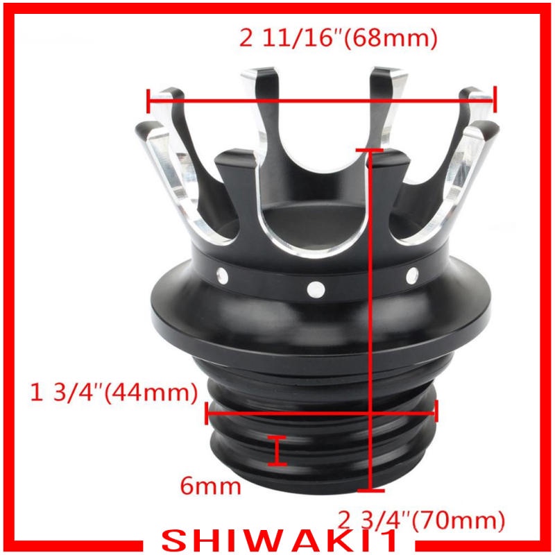 Nắp Bình Xăng Màu Đen Hình Vương Miện Cho Xe Mô Tô Harley Sportster 883 Custom XL883C Shiwaki1