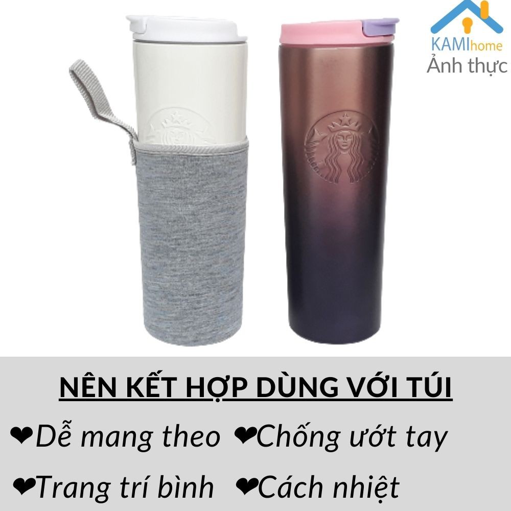 Ly giữ nhiệt inox giữ nóng lạnh 500ml mã 22015 bình cốc cách nhiệt