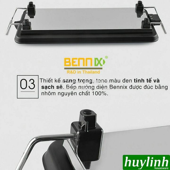 [Mã ELHAMS5 giảm 6% đơn 300K] Bếp - vỉ nướng điện Bennix BN-11ELG - 1500W