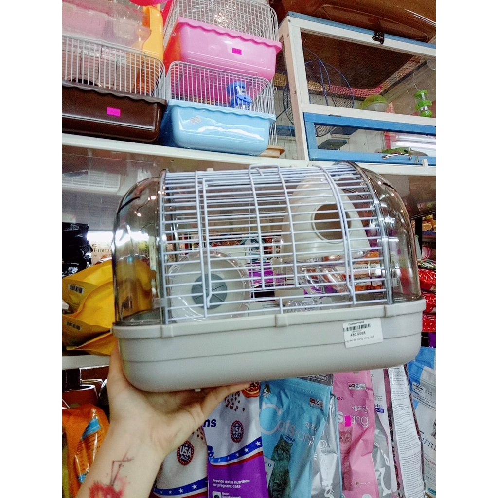 [ TẶNG NHÀ GỖ LẮP RÁP ] lồng lâu đài bong bóng cho hamster
