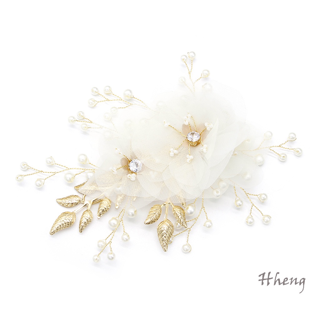 YADORNOS Kẹp Tóc Hợp Kim Đính Hoa Xinh Xắn Cho Cô Dâu