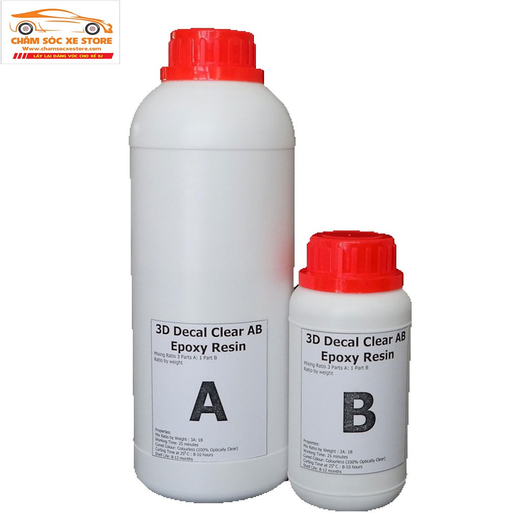 Keo resin dẻo đổ tem decal 3D trong suốt Epoxy Resin Ultra Clear RDAB 1kg