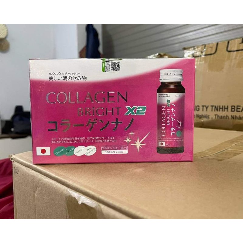 Collagen uống công nghệ Nhật Bản Bright x2 giúp sáng đẹp da