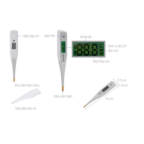 Nhiệt kế điện tử dạng bút MICROLIFE MT550 đo nhanh, an toàn và chính xác