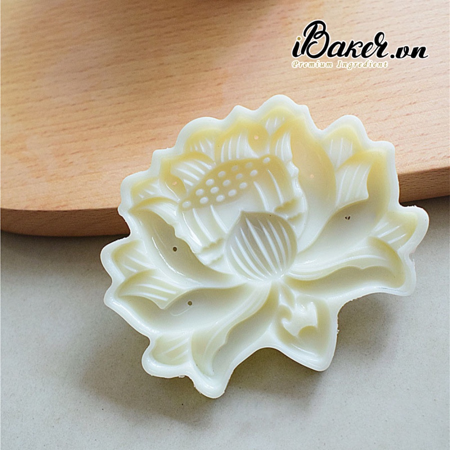 [Mẫu mới 2022] Khuôn trung thu lò xo 150g - Đài sen 1 mặt