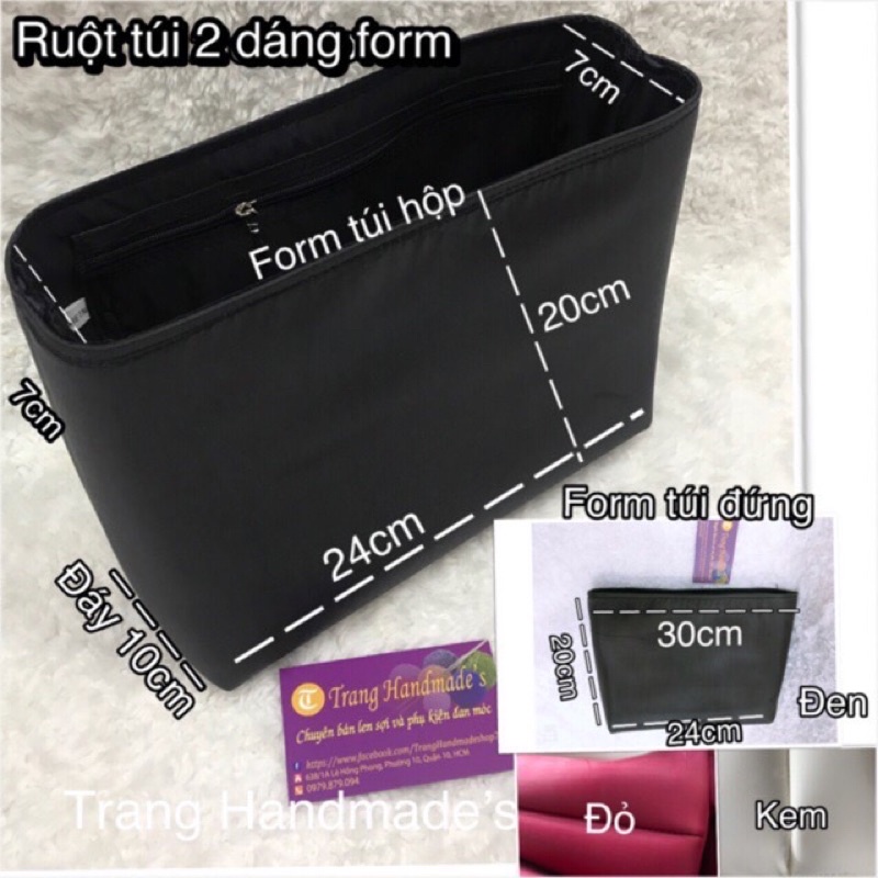Lót giữ form túi 30cm, ruột lót túi handmade