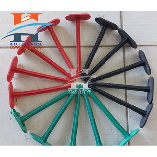 Đinh ghim màng phủ 1kg khoảng 180 ghim, màu hỗn hợp đen, xanh, đỏ)
