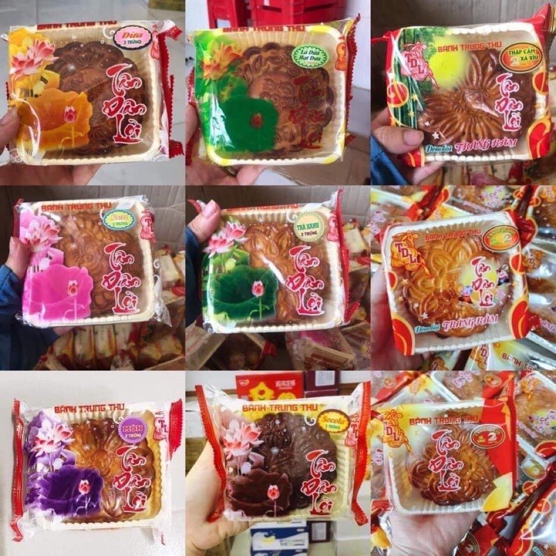 Bánh PÍA Tân Dân Lợi Gà quay/Thập cẩm- Bánh 200g/2 trứng muối-HÀNG NGON-CHÍNH HÃNG 100%