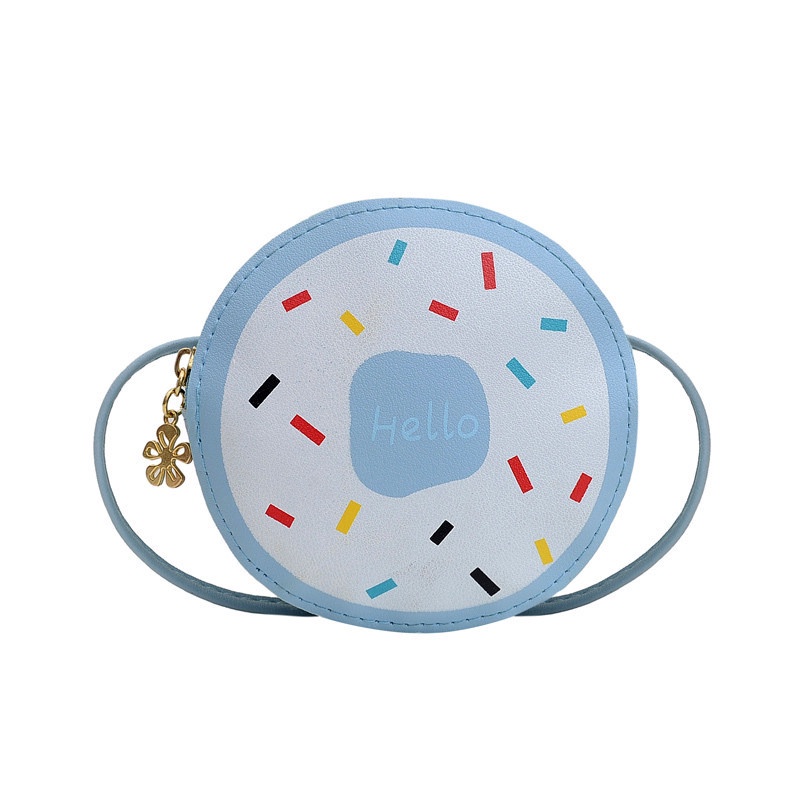 Túi Đeo Chéo Hình Bánh donut Dễ Thương Cho Bé Gái