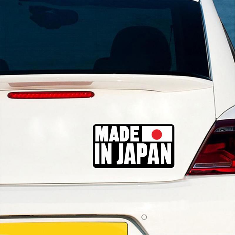 Đề Can Phản Quang In Chữ Made In Japan Hoạt Hình Sáng Tạo Trang Trí Xe Hơi