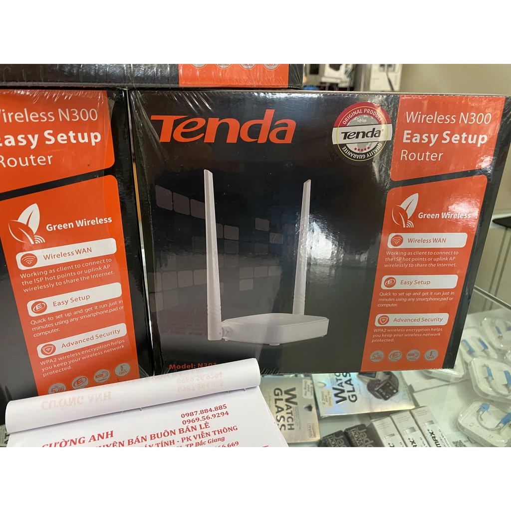 Bộ Phát sóng wifi 2 râu Tenda N300 ( Xả kho )