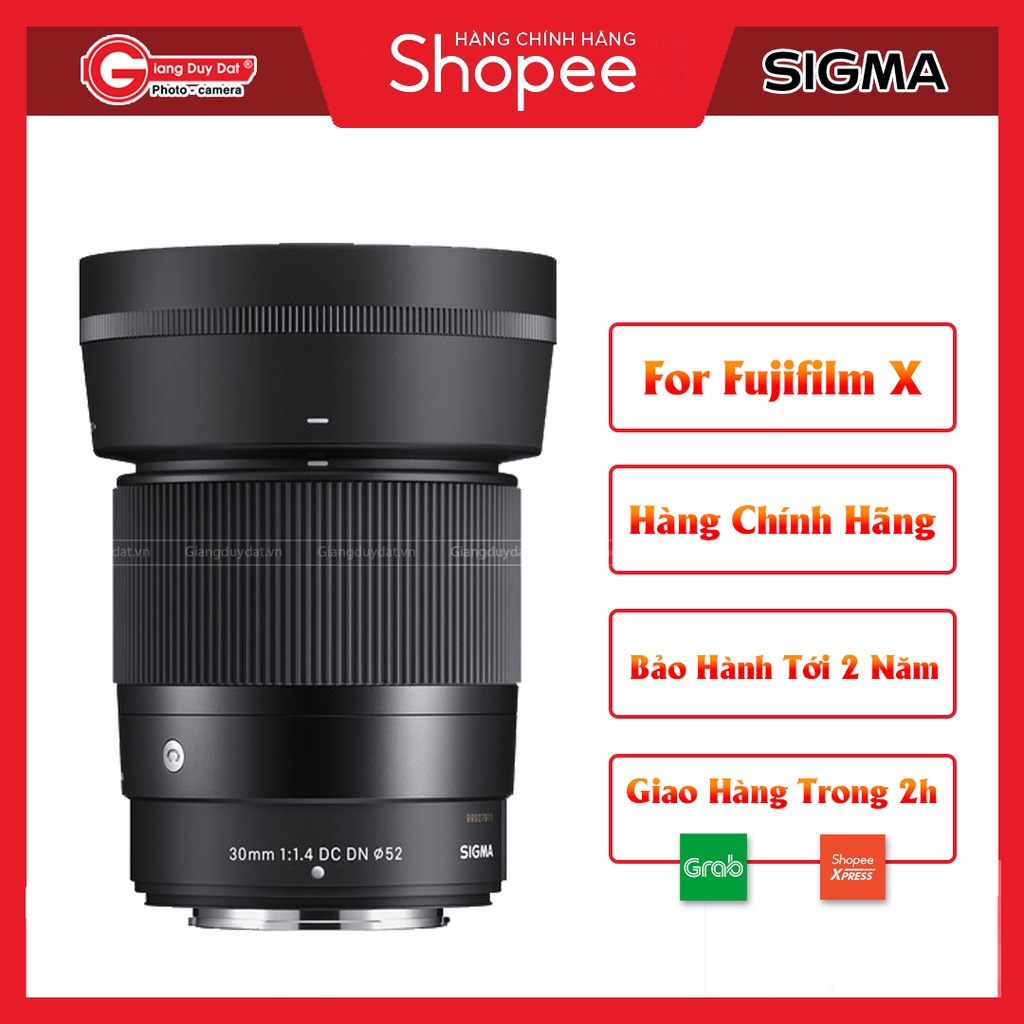 Ống Kính Sigma 30mm f/1.4 DC DN Contemporary for Fujifilm X - Chính Hãng l Sigma 30mm for Fujifilm l Sigma 30mm Fujifilm