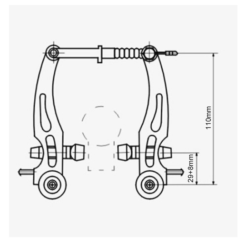 Bộ Phanh Trước Và Sau Hình Chữ V Cho Xe Đạp Leo Núi
