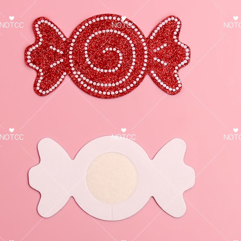 SẴN HÀNG  -Miếng dán trang trí ngực họa tiết kẹo dễ thương bắt mắt- KELLYWANG