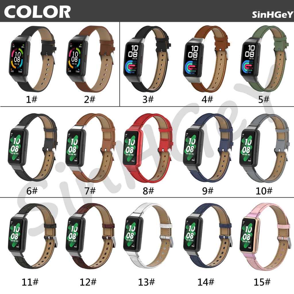 Dây Đeo Da Thay Thế Cho Đồng Hồ Thông Minh Huawei Band 7 / 6 Honor Band 6