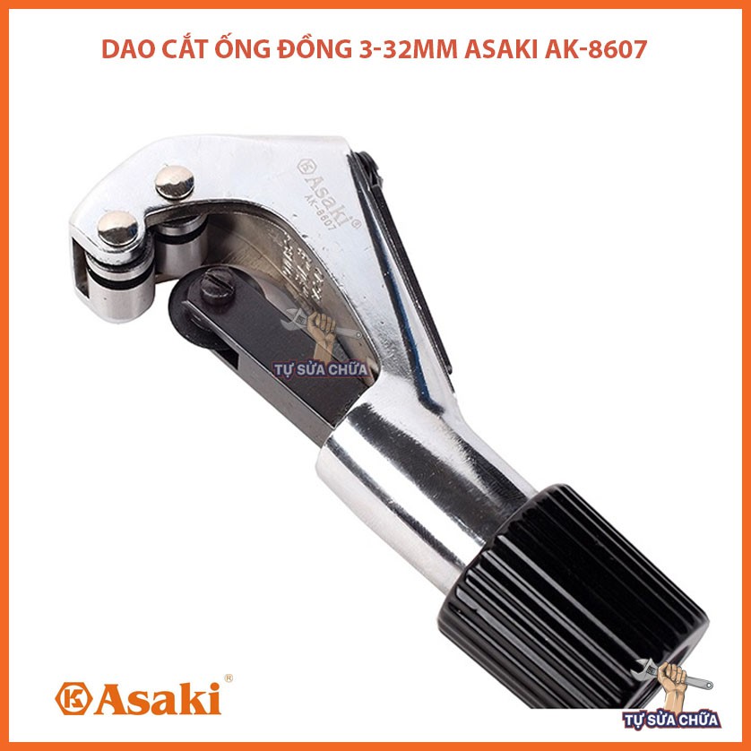 Dao cắt ống hạng nặng Asaki AK-8607 3-32mm siêu sắc loại xịn chuyên cắt  ống đồng, nhôm, titan, inox