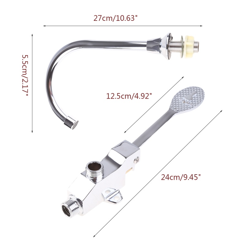 Van Điều Khiển Bàn Đạp Chân Gắn Vòi Nước Nhà Bếp Tiện Dụng