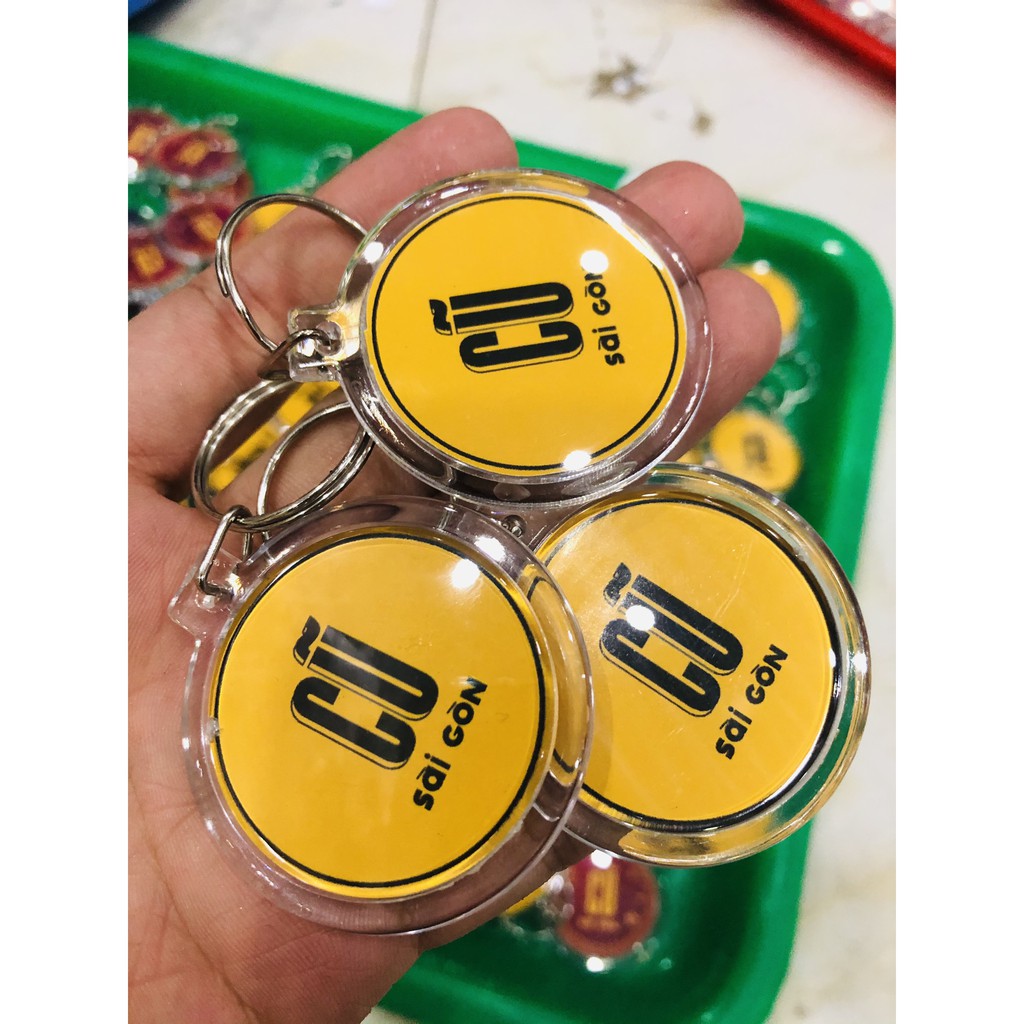 Móc khóa mica trong suốt - Móc khóa in theo yêu cầu