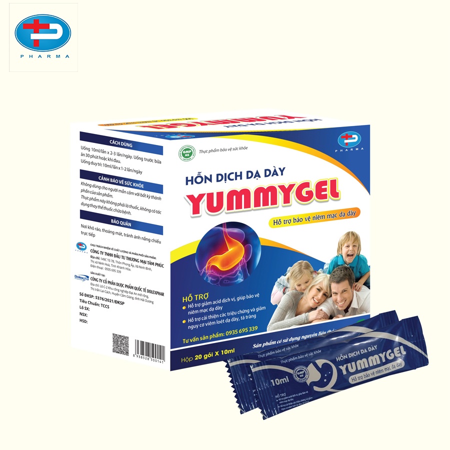 Hỗn Dịch Dạ Dày Yummygel TÂM PHÚC PHARMA Giảm Ợ Hơi Ợ Chua