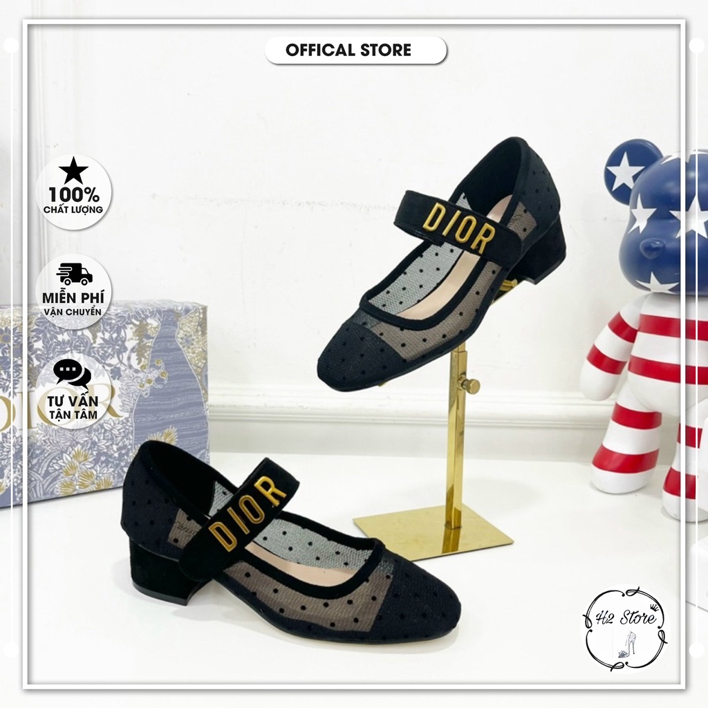 👠👟 Giày cao gót Dior bi lưới fullbox ⚡