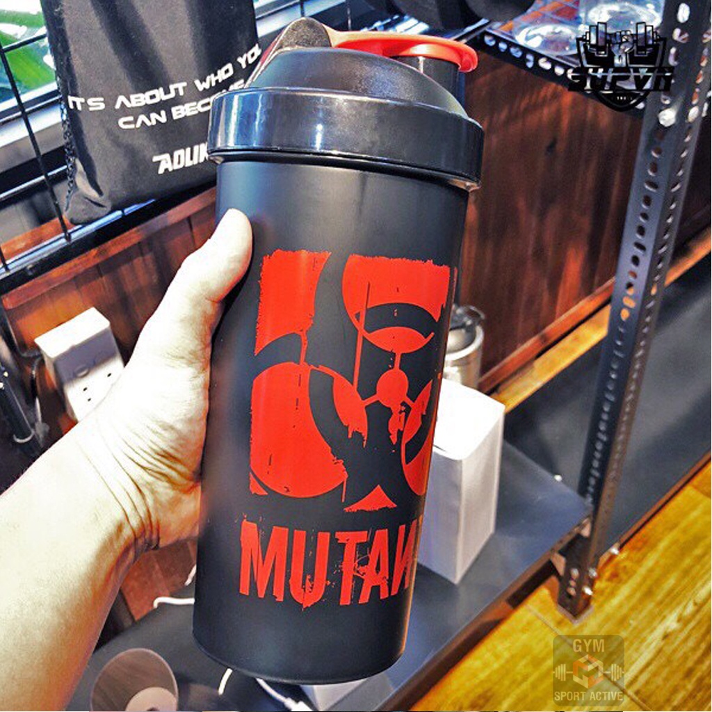 Bình lắc whey bình nước thể thao tập gym shaker Mutant chính hãng 1000ml