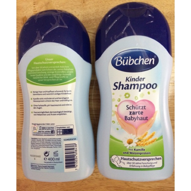 Dầu gội Bubchen cho bé, 400ml - xách tay Đức