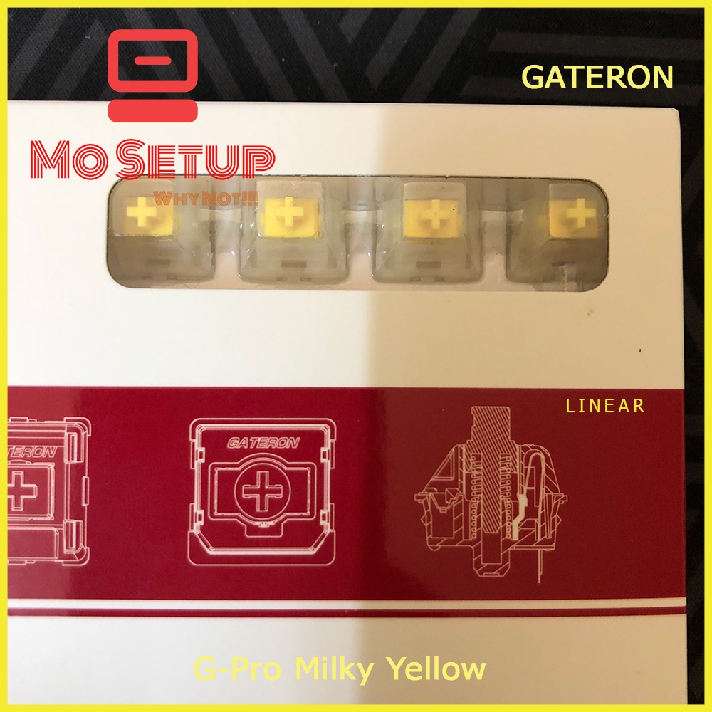 Công tắc bàn phím_Gateron G-Pro Milky Yellow switch cho bàn phím cơ Hotswap