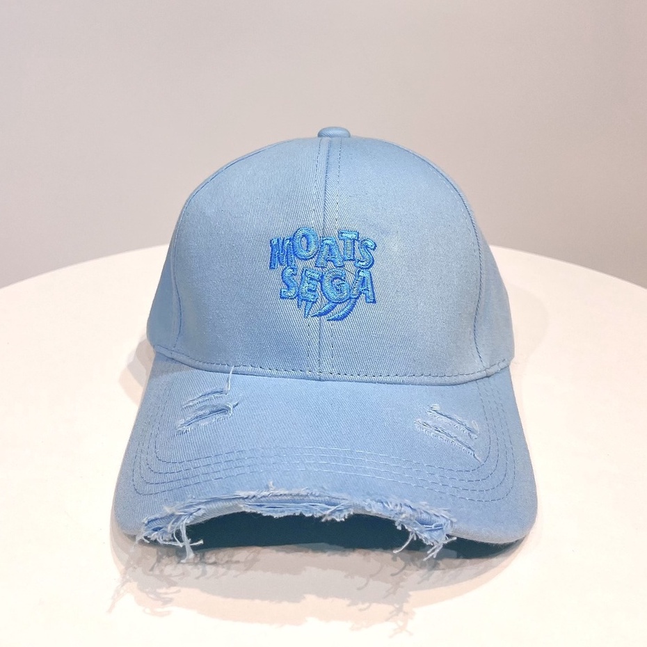 Mũ lưỡi trai Nón kết thêu chữ Moats Sega kiểu rách Hagu Fashion 406 phong cách Ulzzang form unisex nam nữ