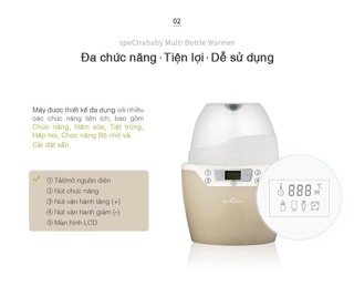 Máy hâm sữa tiệt trùng đa năng Spectra warmer
