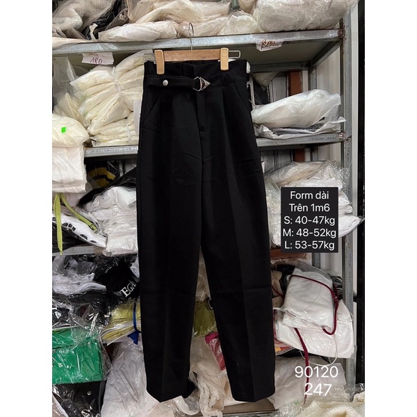 Sale 50% Quần tây bèo lưng siêu cao đai cài mã 470