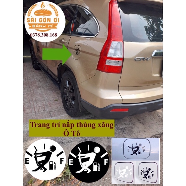 Tem trang trí nắp thùng nhiên liệu- Quà tặng mua 2