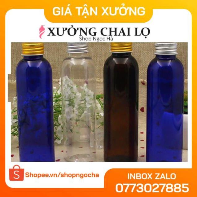 Chai nhựa pet nắp nhôm 150ml,200ml,250ml chiết mỹ phẩm , phụ kiện du lịch