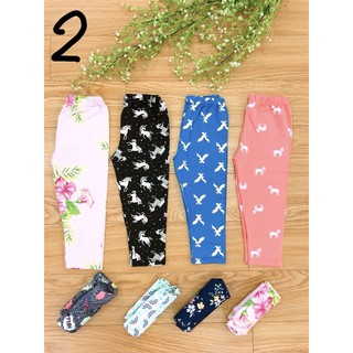 Combo 4 quần legging dài cho bé gái