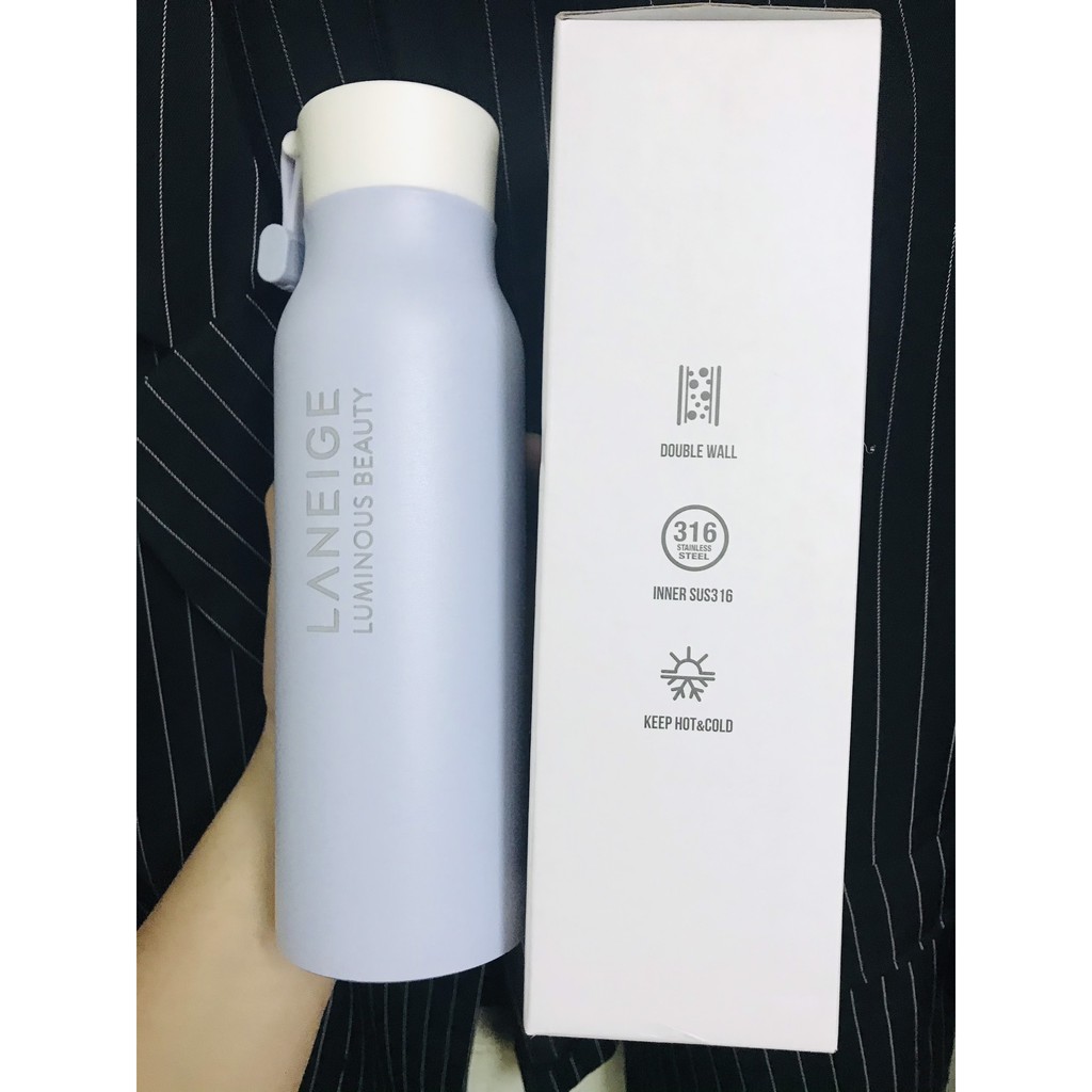 Bình giữ nhiệt Lock&Lock  Laneige Name Tumbler 500ml màu xanh  bản Lumious hàng giới hạn