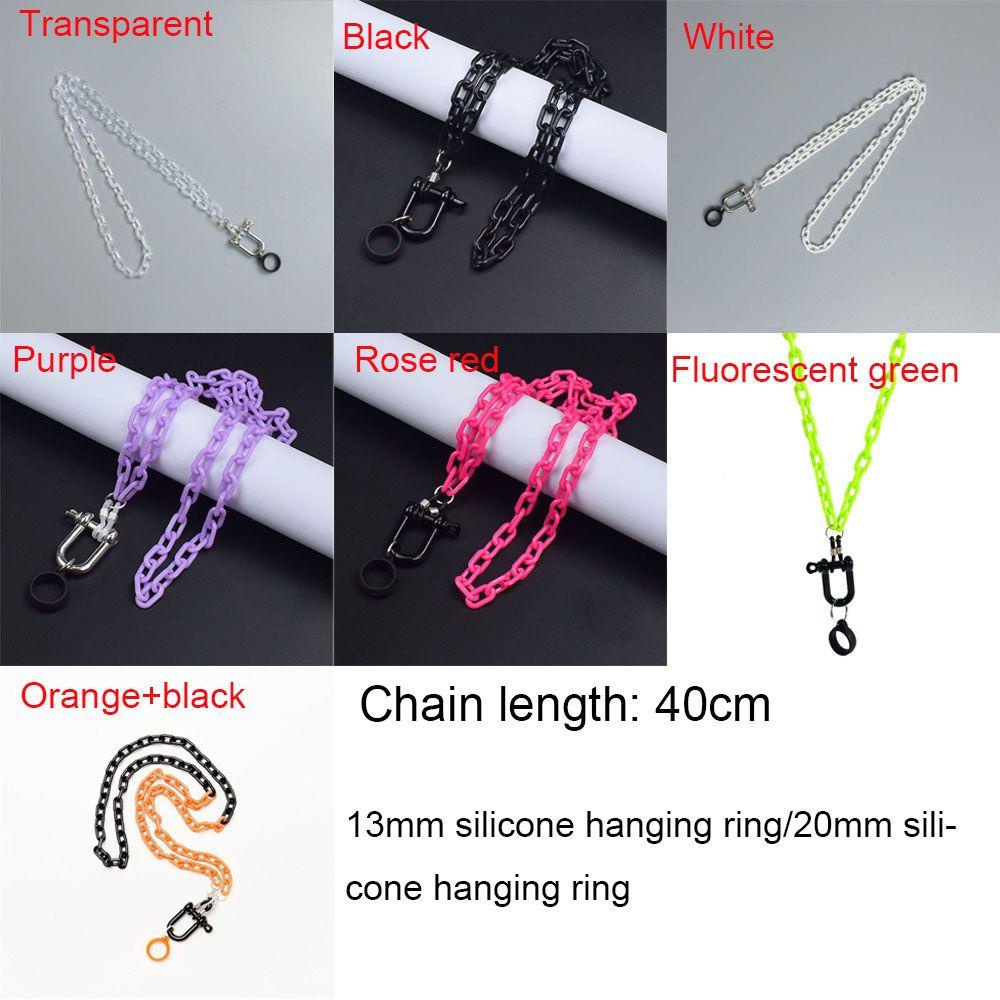 Dây Xích Đeo Cổ Bằng Silicone Acrylic Linh Hoạt Chống Mất