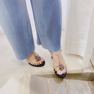 Sandanl dây gót vuông 12 phân