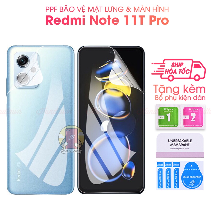 Dán PPF Film bảo vệ Xiaomi Redmi Note 11T Pro / 11T Pro+ bảo vệ màn hình skin mặt lưng chống vân cường lực dẻo