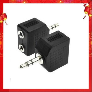 Đầu chia Jack audio cổng âm thanh 3.5 từ 1 ra 2 cổng