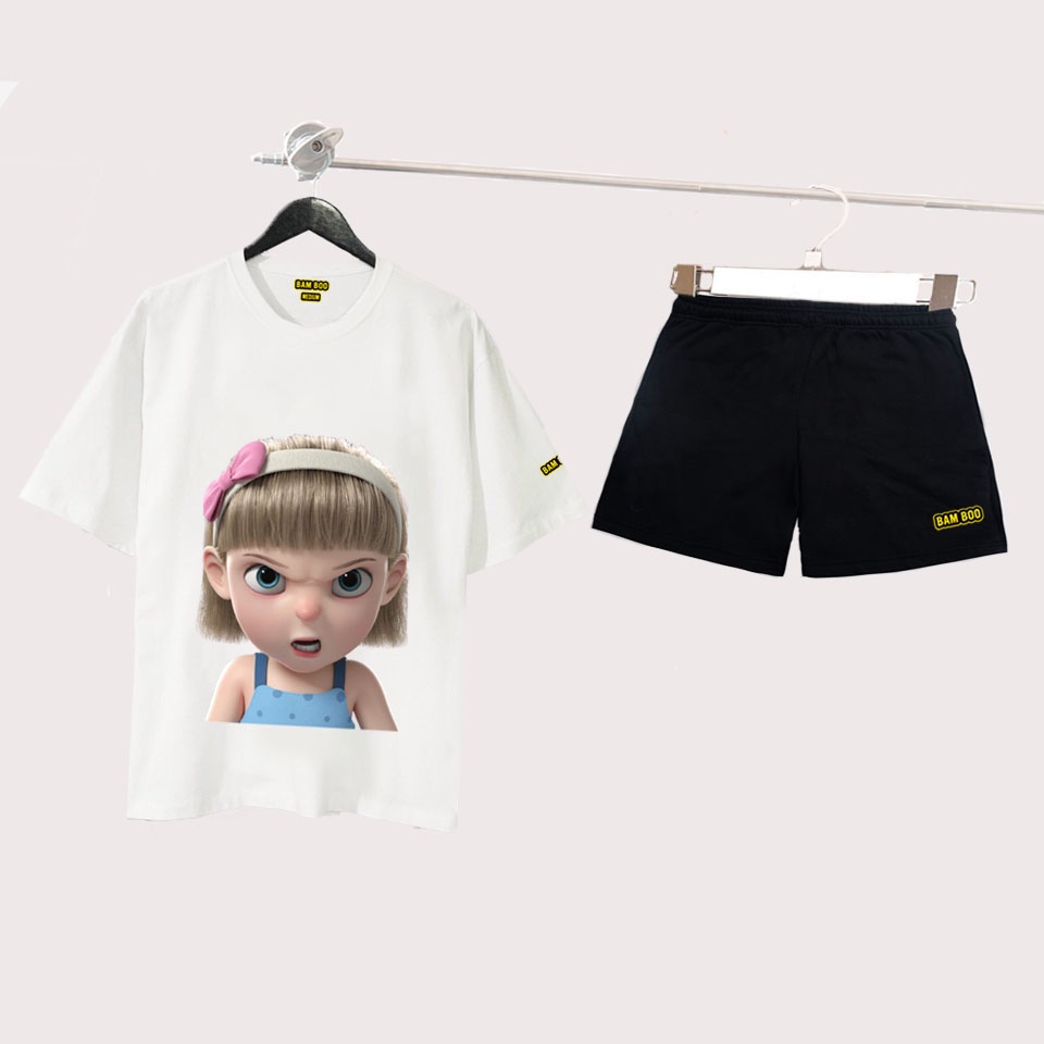 Bộ Thể Thao Nữ GIRL ANGRY Bộ Quần Áo thun NAM NỮ GIRL ANGRY Form Rộng (BỘ 52-53)