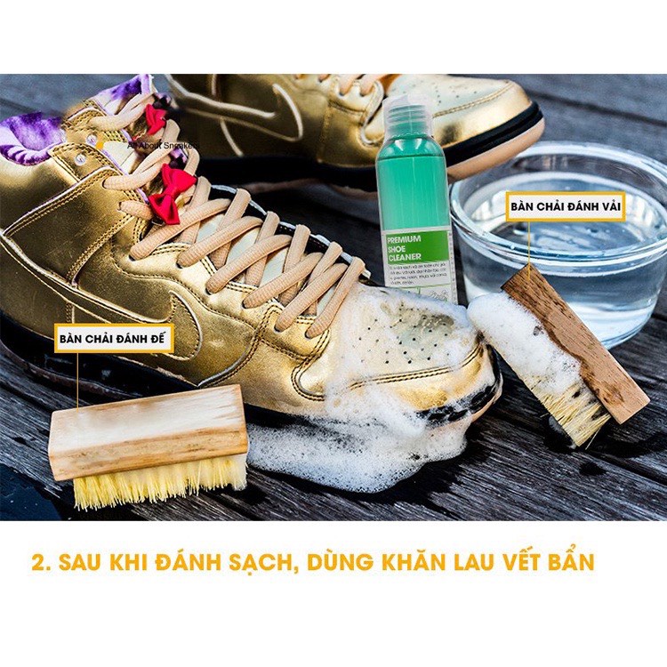 Chai Dung Dịch Vệ Sinh Giày Sneaker Prenium Shoe Cleaner 120ml Làm Sạch Chuyên Sâu XXI05