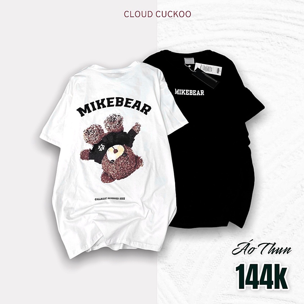 Áo Thun Unisex Hình Gấu Nâu Chất Cotton Mát Mịn Mềm - Mã Số: 13065