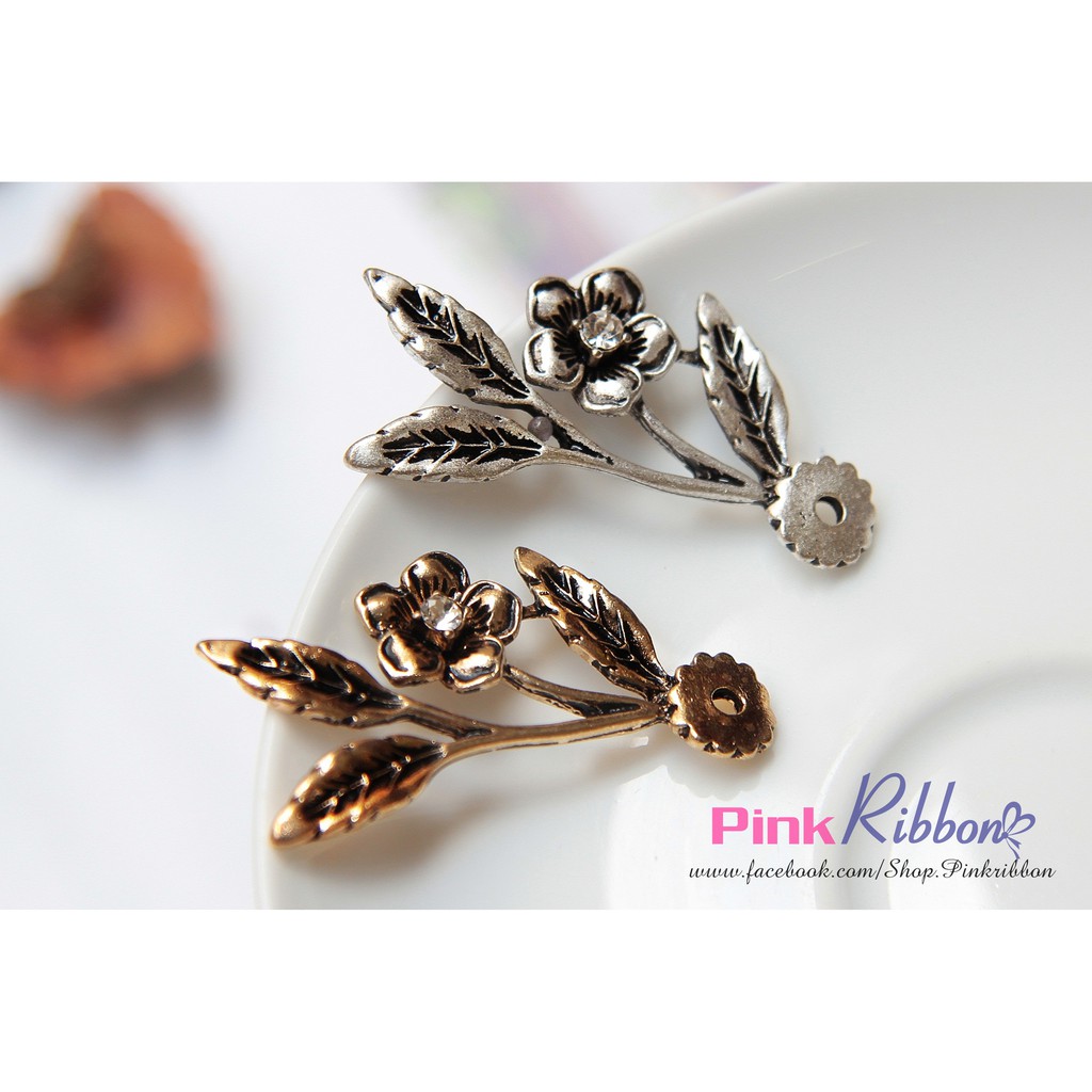 Cành lá mạ kim link 6/18 làm phụ liệu may mặc, thời trang
