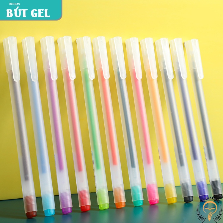 Bút mực gel nét 0.5mm Resun nhiều màu ghi chép mượt mà B18