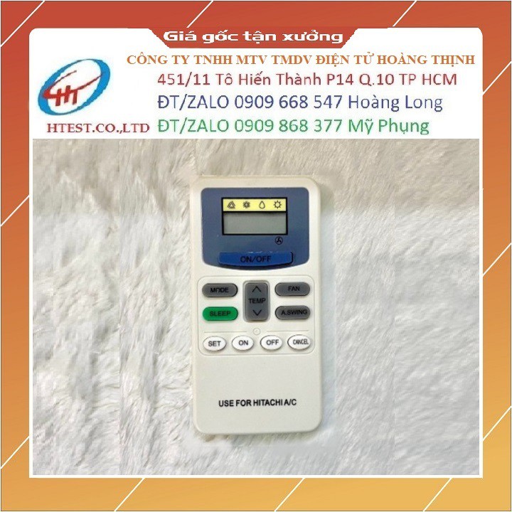 Remote Máy Lạnh HITACHI Đen - Có Kèm Pin AAA