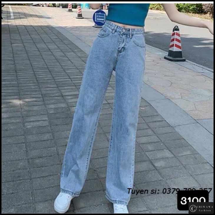 [Sỉ] Quần jean nữ baggy giá rẻ TA07