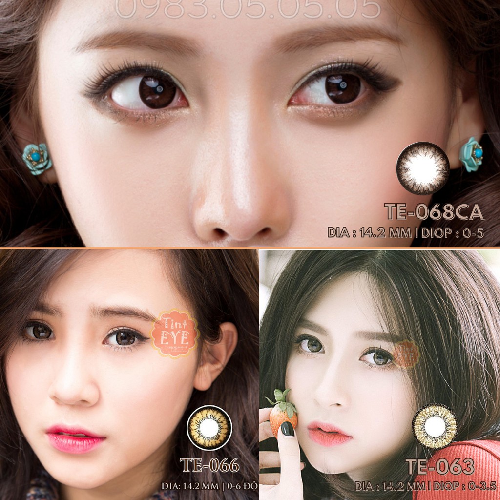 BST Kính Áp Tròng Nâu Tự Nhiên Giãn Nhẹ Full 0-8 Độ Sale 50% Chỉ 99K/Đôi Tặng 1 Ngâm Lens (HSD: 3 Tháng)
