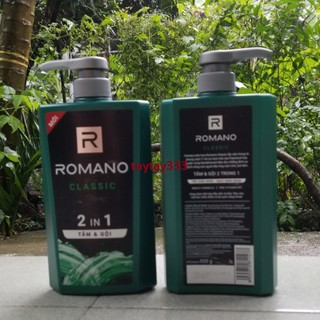 Tắm gội 2 trong 1 romano classic 650g