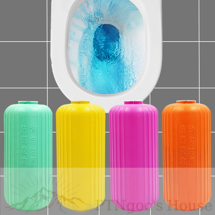 Lọ Thả Bồn Cầu Dáng Thuôn Tròn Khử Mùi - Viên Thả Xả Toilet Diệt Khuẩn, Tẩy Sạch Vệ Sinh Vết Bám Bẩn